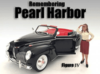 Show product details for American Diorama Figurine - Remembering Pearl Harbor - IV (1/18 scale, Ivory/Burgundy) 77425