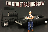 Show product details for American Diorama Figurine - Street Racing Crew Figure I (1/18 scale, Black) 77431