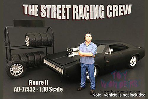 American Diorama Figurine - Street Racing Crew Figure II (1/18 scale, Blue) 77432