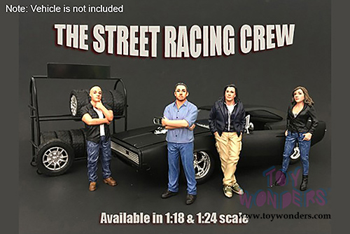 American Diorama Figurine - Street Racing Crew Figure III (1/18 scale, Dark Blue/Khaki) 77433