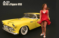 Show product details for American Diorama Figurine - 70s Style Figure - VIII (1/18 scale, Red) 77458