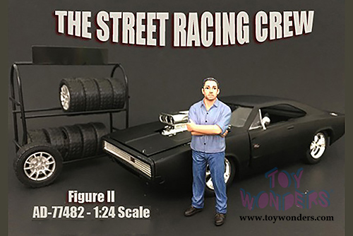 American Diorama Figurine - Street Racing Crew Figure II (1/24 scale, Blue) 77482