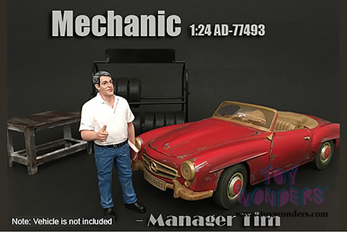 American Diorama Figurine - Mechanic Manager Tim (1/24 scale, Blue/White) 77493