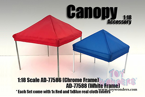 American Diorama Accesories - Canopy Set  (1/18 scale, Chrome) 77586