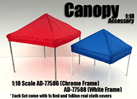 Show product details for American Diorama Accesories - Canopy Set  (1/18 scale, Chrome) 77586