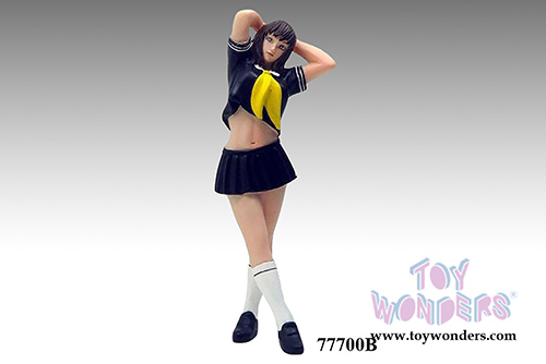 American Diorama Figurine - Japanese Model Naomi Figure (1/18 scale, Black) 77700B