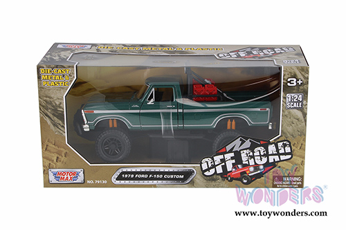 Motormax Off Road - Ford F-150 Custom Pick Up Truck (1979, 1/24 scale diecast model car, Green) 79138GN