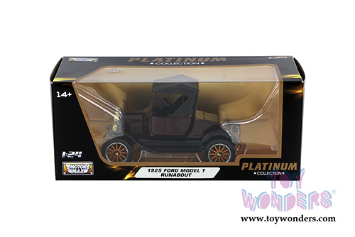 Motormax Platinum Collection - Ford Model T Runabout (1925, 1/24 scale diecast model car, Brown) 79317PTM