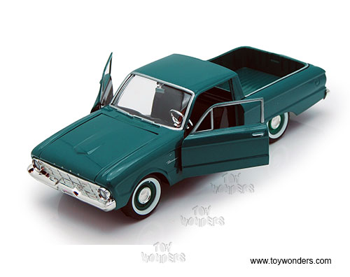 Motormax - Ford Ranchero Pickup Truck (1960, 1/24 scale diecast model car, Turquoise) 79321AC/GN