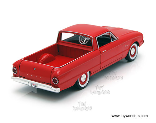 Motormax - Ford Ranchero Pickup Truck (1960, 1/24 scale diecast model car, Red) 79321AC/R