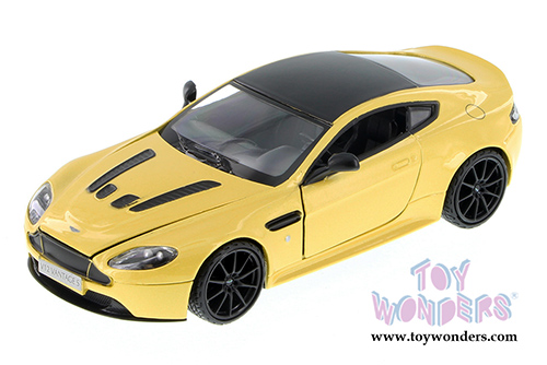 Showcasts Collectibles - Aston Martin V12 Vantage S Coupe Hard Top (1/24 scale diecast model car, Yellow) 79322YL/6