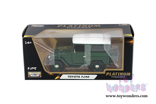 Motormax Platinum Collection - Toyota FJ40 (1/24 scale diecast model car, Green) 79323PTM