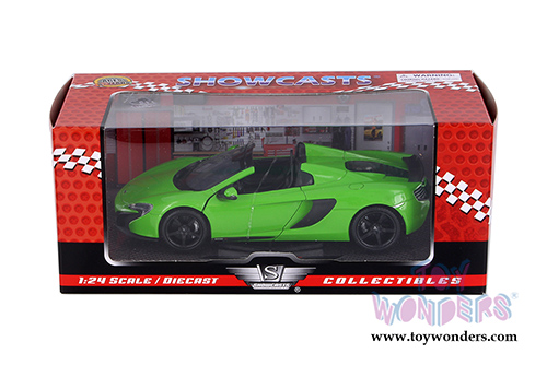 Showcasts Collectibles - McLaren 650S Spider Convertible (1/24 scale diecast model car, Green) 79326GN