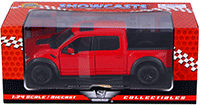 Show product details for Showcasts Collectibles - Ford F-150 Raptor Pickup (2017, 1/27 scale diecast model car, Red) 79344R