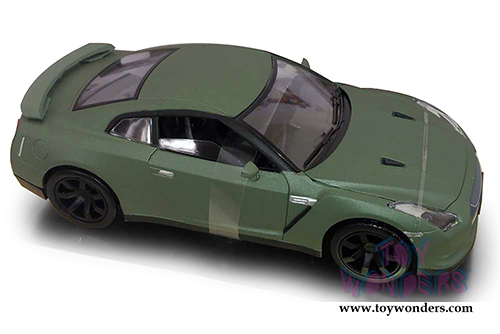 Showcasts Collectibles - Nissan GTR Hard Top (2008, 1/24 scale diecast model car, Matte Green) 79506
