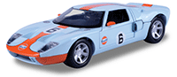 Show product details for Motormax - Ford GT Concept #6 Gulf Oil (1/24 scale diecast model car, Light Blue/Orange) 79641/16D