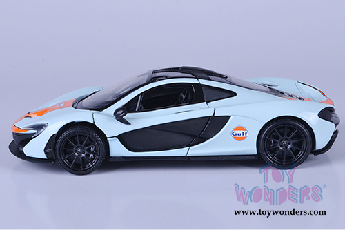 Motormax - McLaren P1™ Gulf Oil (1/24 scale diecast model car, Light Blue/Orange) 79642/16D