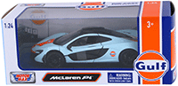 Show product details for Motormax - McLaren P1™ Gulf Oil (1/24 scale diecast model car, Light Blue/Orange) 79642