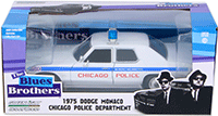 Show product details for Greenlight Hollywood - Dodge Monaco Bluesmobile "The Blues Brothers" Movie (1974, 1/24 scale diecast model car, Black/White) 84011