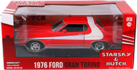 Show product details for Greenlight Hollywood - Starsky & Hutch Ford Gran Torino Hard Top (1976, 1/24 scale diecast model car, Red) 84042