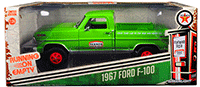 Show product details for Greenlight - Running on Empty | Texaco Oil Ford F-100 Pick Up Truck (1967, 1/24 scale diecast model car, Green) 85012