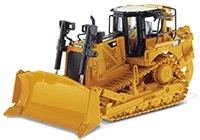Show product details for Diecast Masters - Caterpillar D8T Track-Type Tractor with Single-Shank Ripper - High Line Series (1/50 scale diecast model car, Yellow) 85299
