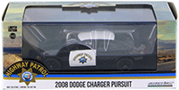 Show product details for Greenlight - Dodge Charger Police Interceptor Car California Highway Patrol (2008, 1/43 scale diecast model car, Black w/White) 86087