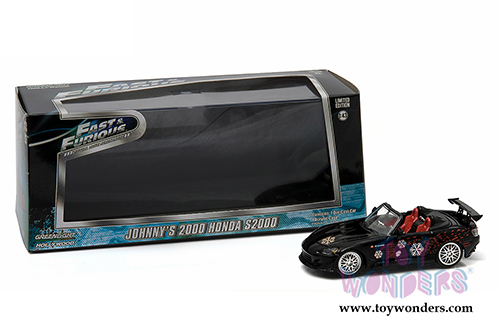 Greenlight Fast & Furious - Johnny's Honda S2000 Convertible (2000, 1/43 scale diecast model car, Black) 86205