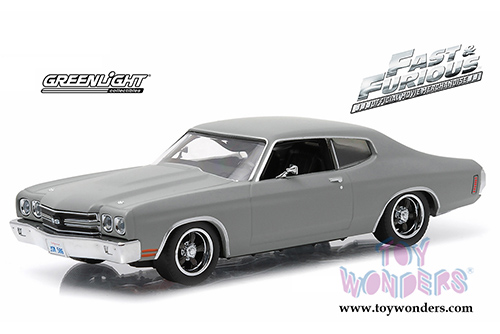 Greenlight Fast & Furious - Dom's Chevrolet Chevelle SS Hard Top (1970, 1/43 scale diecast model car, Grey) 86227