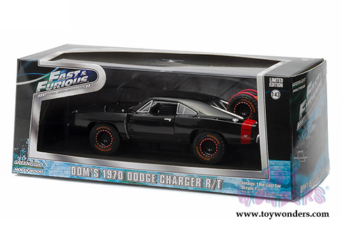 Greenlight Fast & Furious - Dom's Dodge Charger R/T Off Road (1970, 1/43 scale diecast model car, Black) 86232