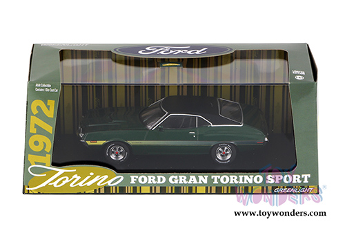 Greenlight - Ford Gran Torino Sport Hard Top (1972, 1/43 scale diecast model car, Green) 86305