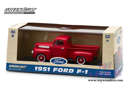 Greenlight - Ford F-1 Pickup Truck (1951, 1/43 scale diecast model car, Coral Red Flame) 86316