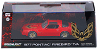 Show product details for Greenlight - Pontiac® Firebird® Trans AM T-Top (1977, 1/43 scale diecast model car, Firethorn Red) 86330
