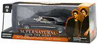 Show product details for Greenlight Hollywood - Supernatural | Chevrolet® Impala™ Sports Sedan "Supernatural" TV Series (1967, 1/43 scale diecast model car, Black) 86441