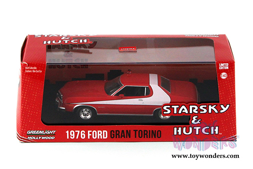 Greenlight Hollywood Starsky & Hutch - Ford Gran Torino Hard Top (1976, 1/43 scale diecast model car, Red) 86442