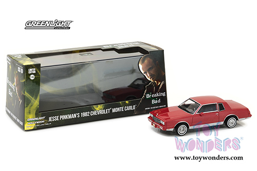 Greenlight Hollywood - Jesse Pinkman's 1982 Chevrolet Monte Carlo Breaking Bad (1982, 1/43 scale diecast model car, Red) 86501