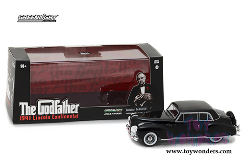 Greenlight Hollywood - The Godfather Lincoln Continental Hard Top (1941, 1/43 scale diecast model car, Black) 86507