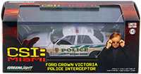 Greenlight Hollywood - CSI: Miami - Ford Crown Victoria Police Interceptor Miami-Dade Police (2003, 1/43 scale diecast model car, White) 86508