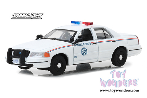 Greenlight - Ford Crown Victoria United States Postal Service (USPS®) Police (2010, 1/64 scale diecast model car, White) 86523
