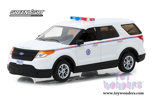 Greenlight - Ford Interceptor Utility United States Postal Service (USPS®) Police (2014, 1/64 scale diecast model car, White) 86524