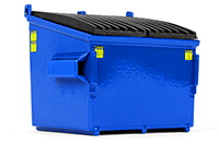Show product details for First Gear - Trash Bin (1/34 scale diecast model, Blue) 90-0534
