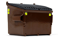 Show product details for First Gear - Trash Bin (1/34 scale diecast model, Brown) 90-0535