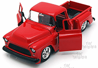 Show product details for Jada Toys Bigtime Kustoms - 1955 Chevy Stepside Pick-up (1955, 1/24 scale diecast model car, Asstd.) 90162A
