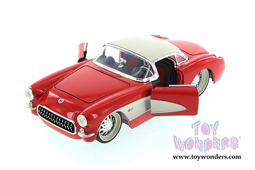 Jada Toys Bigtime Muscle - Chevy Corvette Hard Top (1957, 1/24 scale diecast model car, Asstd.) 90937YU