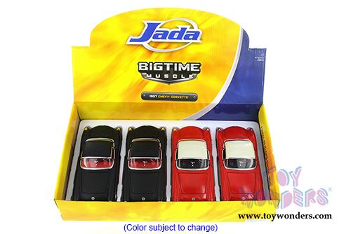 Jada Toys Bigtime Muscle - Chevy Corvette Hard Top (1957, 1/24 scale diecast model car, Asstd.) 90937YU