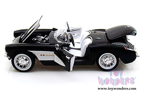 Lucky Road Signature - Chevrolet Corvette Convertible (1957, 1/18 scale diecast model car, Black) 92018BK/12