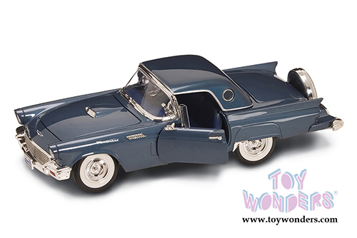 Lucky Road Signature - Ford Thunderbird Convertible w/ Removable Bonnet (1957, 1/18 scale diecast model car, Blue) 92358BU/12
