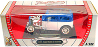 Show product details for Yatming - Ford Model A Custom (1931, 1/18 scale diecast model car, Blue & White) 92849W/12