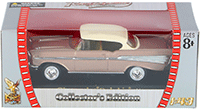 Show product details for Yatming Road Signature - Chevrolet Bel Air Hard Top (1957, 1/43 scale diecast model car, Pearl) 94201PL