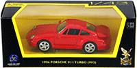 Show product details for Lucky Road Signature - Porsche 911 Turbo Hard Top (1996, 1/43 scale diecast model car, Red) 94219R